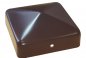 Preview: Pfostenkappe schwarz Pyramide für Pfosten 8x8 cm